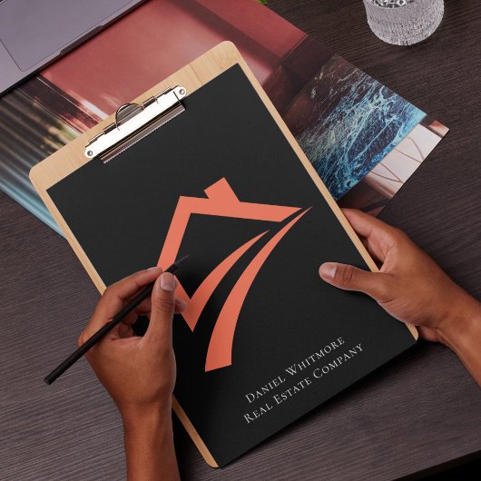 Porte-bloc Stylish Unique Black Real Estate Agent