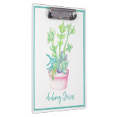 Porte-bloc Succulents mignons en pointillés | Personnalisé (Swatch)