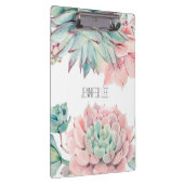 Porte-bloc Succulents vert rose mou et votre nom sur (Swatch)