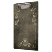 Porte-bloc Suede Art nouveau look élégant or brun lotus (Gauche)