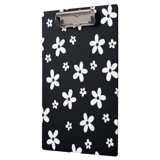 Porte-bloc Summer Boho Black White Daisy Flowers (Gauche)