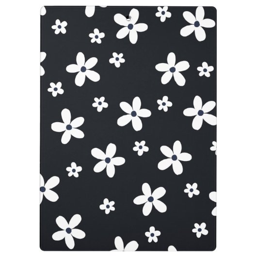 Porte-bloc Summer Boho Black White Daisy Flowers (Dos)