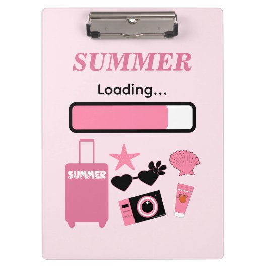 Porte-bloc Summer Loading Pink Clipboard (Devant)