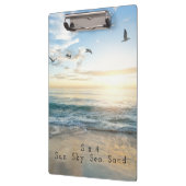 Porte-bloc Sun. Ciel. Mer. Sable. Scène de plage (Gauche)