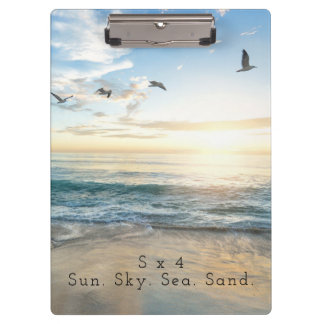 Porte-bloc Sun. Ciel. Mer. Sable. Scène de plage