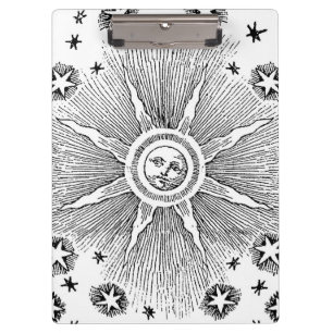 Porte-bloc Sun Stars Antique Nuit Ciel Médiéval Zodiac