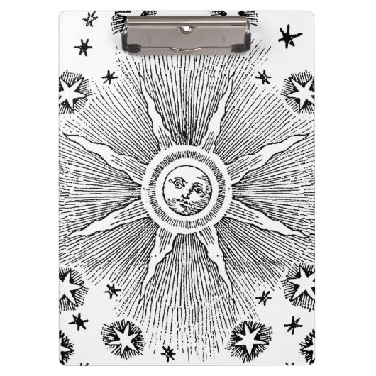 Porte-bloc Sun Stars Antique Nuit Ciel Médiéval Zodiac (Devant)