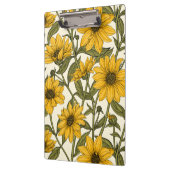 Porte-bloc Sunroot, tournesol sauvage sur blanc (Gauche)