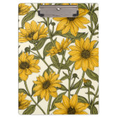 Porte-bloc Sunroot, tournesol sauvage sur blanc (Devant)