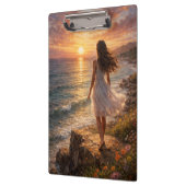 Porte-bloc Sunset Ocean Oil Painting Clipboard (Gauche)