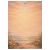 Porte-bloc Sunset Ocean Oil Painting Clipboard (Dos)
