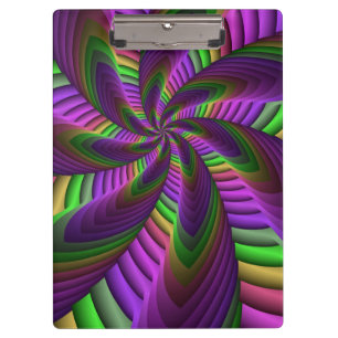 Porte-bloc Super Énergétique coloré Neon Motif fractal