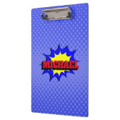 Porte-bloc Superhero Kids Comic Book Nom personnalisé (Gauche)