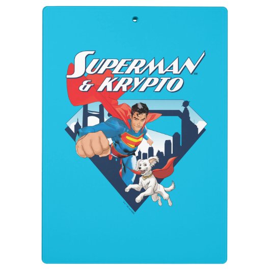 Porte-bloc Superman & Krypto Soar (Dos)
