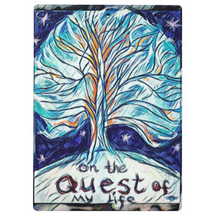 Porte-bloc Sur la quête de ma vie - Arbre - Étoiles.