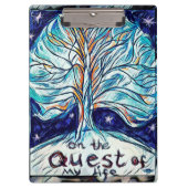 Porte-bloc Sur la quête de ma vie - Arbre - Étoiles. (Devant)