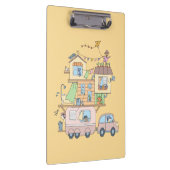 Porte-bloc Sur la route Famille Camping Trailer sur Jaune (Swatch)