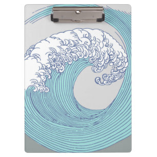 Porte-bloc Surf asiatique japonais Vague Art Ocean Art
