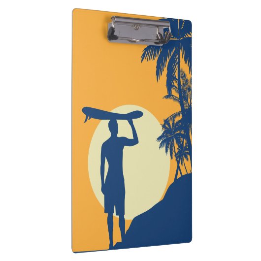 Porte-bloc Surfer, palmier, falaise, soleil, surfer, lune (Swatch)