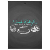 Porte-bloc Sweet Bakery Chalkboard Professionnel (Dos)