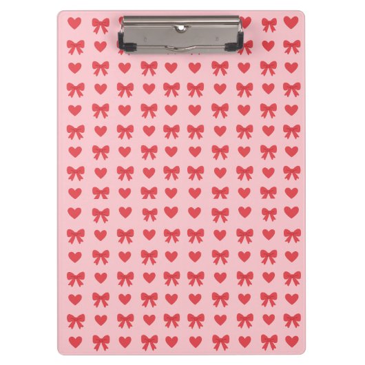 Porte-bloc Sweet Pink Hearts & Bows Pattern (Devant)