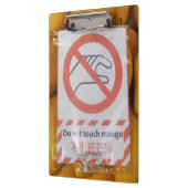 Porte-bloc Symbole amusant 'Ne touche pas la mangue' (Gauche)