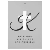 Porte-bloc Symbole chrétien de croix de foi de monogramme (Dos)