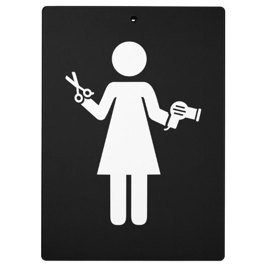 Porte-bloc Symbole coiffeur (Dos)