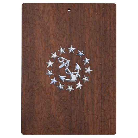 Porte-bloc Symbole d'Ancre des étoiles du pavillon nautique (Dos)