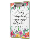 Porte-bloc Symbole de bienvenue de l'enseignant Enseignant re (Gauche)