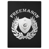 Porte-bloc Symbole de maçonnerie en argent (Dos)