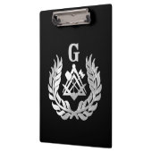 Porte-bloc Symbole de maçonnerie en argent (Gauche)