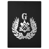 Porte-bloc Symbole de maçonnerie en argent (Dos)
