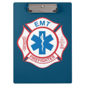 Porte-bloc Symbole de pompier EMT (Devant)