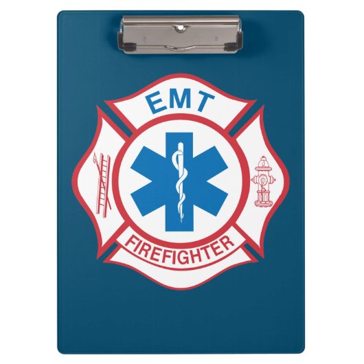 Porte-bloc Symbole de pompier EMT (Devant)