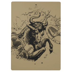 Porte-bloc Symbole de Taurus Constellation Hevelius circa 169