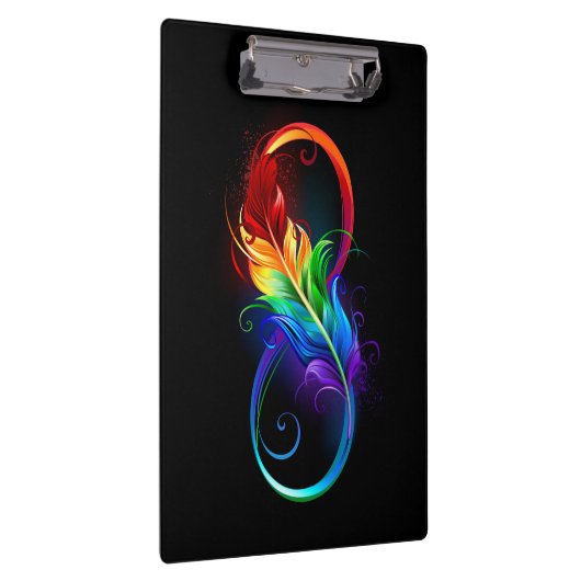 Porte-bloc Symbole d'infini avec plume arc-en-ciel (Swatch)