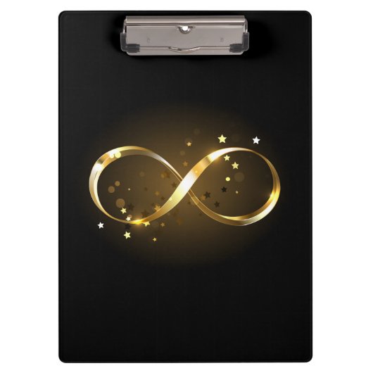 Porte-bloc Symbole d'infini doré (Devant)