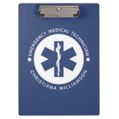 Porte-bloc Symbole EMT personnalisé Technicien Médicale d'urg (Devant)