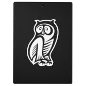 Porte-bloc Symbole hibou blanc (Dos)