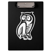 Porte-bloc Symbole hibou blanc (Devant)