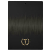 Porte-bloc Symbole Médicale - Porte - bloc noir et or (Dos)