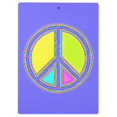 Porte-bloc Symbole PAIX avec des couleurs remplies (Dos)