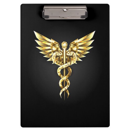 Porte-bloc Symbole Polygonal Or Caduceus (Devant)