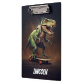 Porte-bloc T-Rex Dinosaur Faire du skateboard (Gauche)