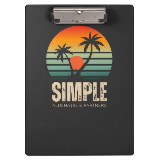 Porte-bloc T-shirt Simple Sunset - Tropical vibes design (Devant)