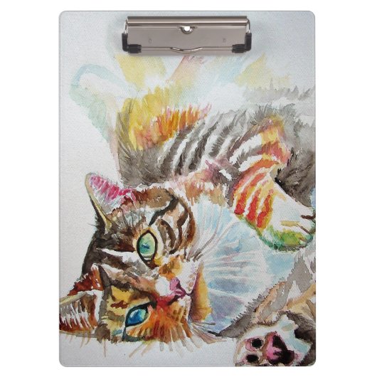 Porte-bloc Tabby tabbies Cute Chat chats Carnet aquarelle (Devant)