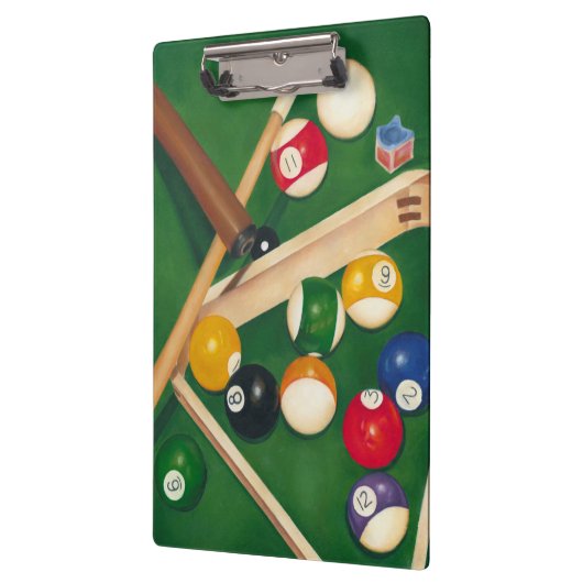 Porte-bloc Table de billard Lifelike avec boules et craie (Gauche)