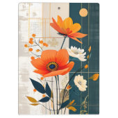 Porte-bloc Tableau de fleurs sur support mixte (Dos)