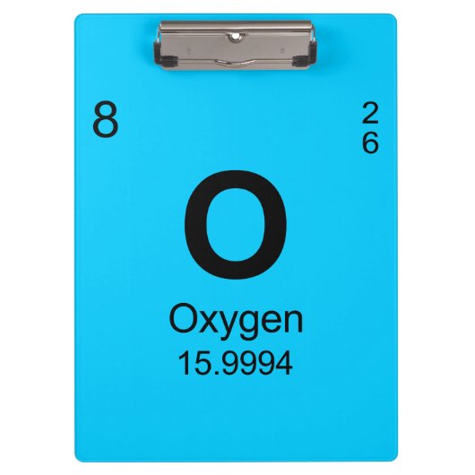 Porte-bloc Tableau des éléments périodique (l'oxygène) (Devant)